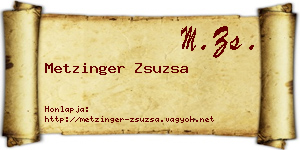 Metzinger Zsuzsa névjegykártya